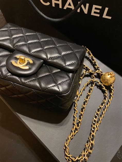 chanel classic flap mini gold ball|Chanel mini flap price.